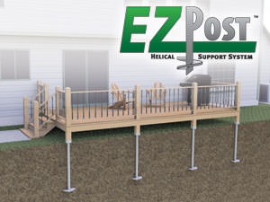 Helical Deck Piers Installed In Hamilton