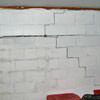 A buckling foundation wall in a Kawartha Lakes home.