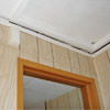 The ceiling and wall separating as the wall sinks with the slab floor in a Pickering home