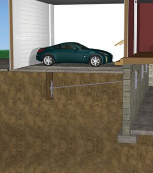 Graphic depiction of a street creep repair in a Innisfil home