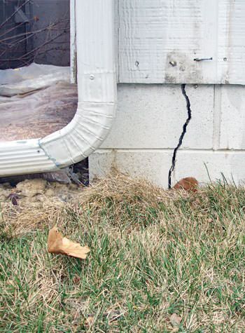 foundation wall cracks due to street creep in Georgina